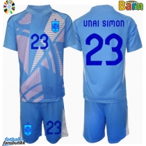 Spania Unai Simon #23 Keeper Hjemmedraktsett Barn EM 2024 Kortermet (+ Korte bukser)